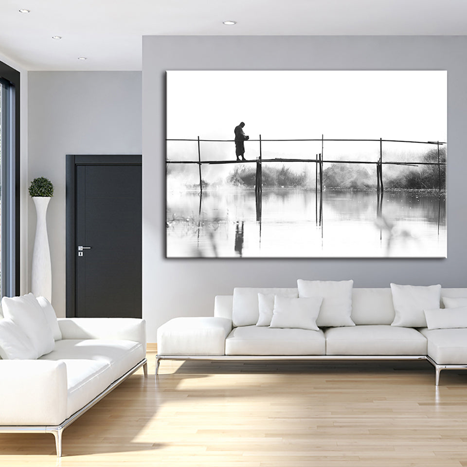 Bridge Walking - Canvas Wall Art Painting | Bowlift