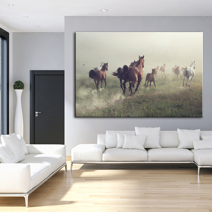 Running Horses - Canvas Wall Art Painting | Bowlift