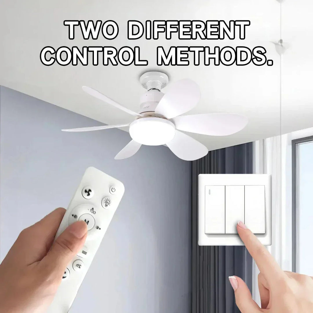 Ceiling fan LED with remote control and dimmable light | Bowlift