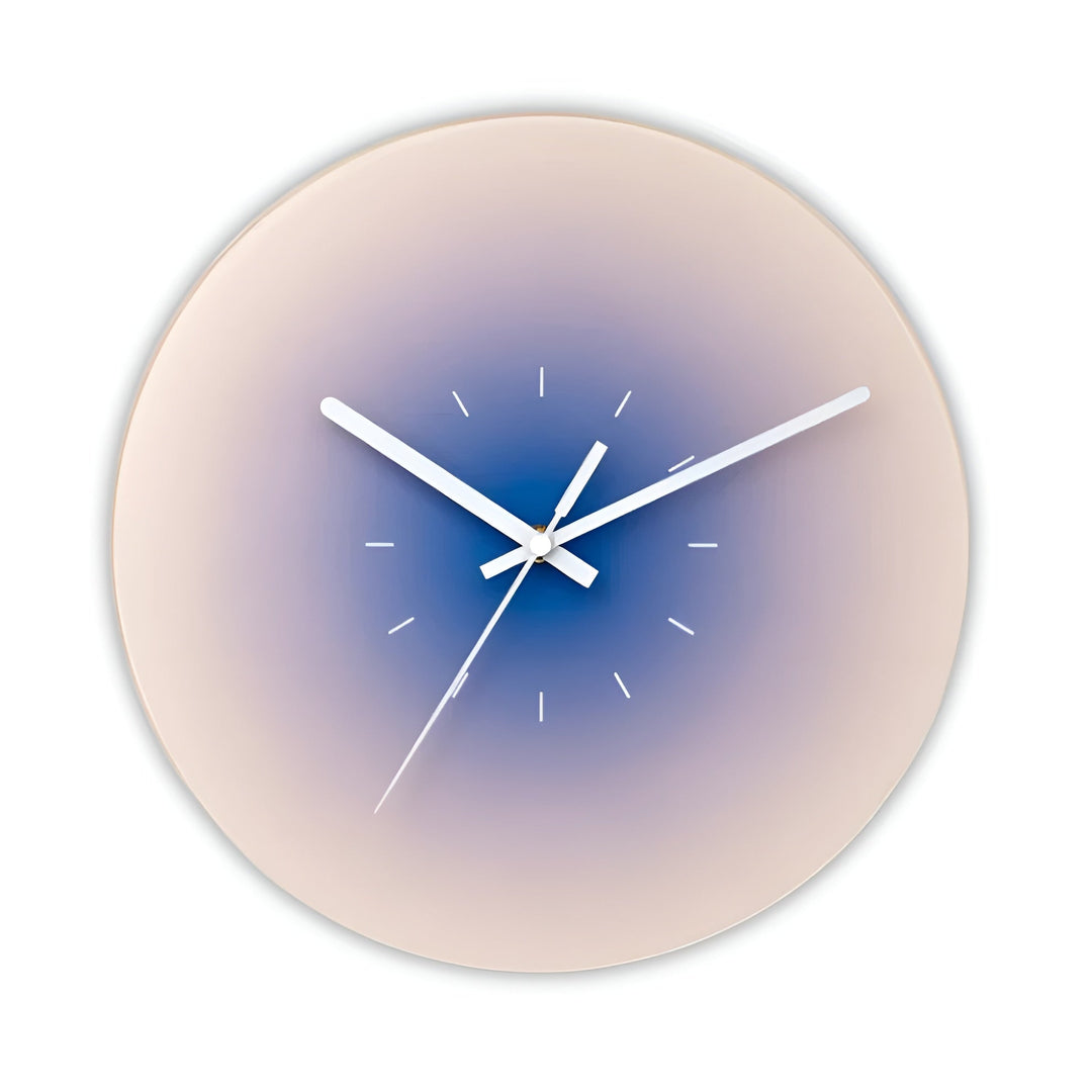 Glass Wall Clock – Modern Design with Sunset Motif | Bowlift