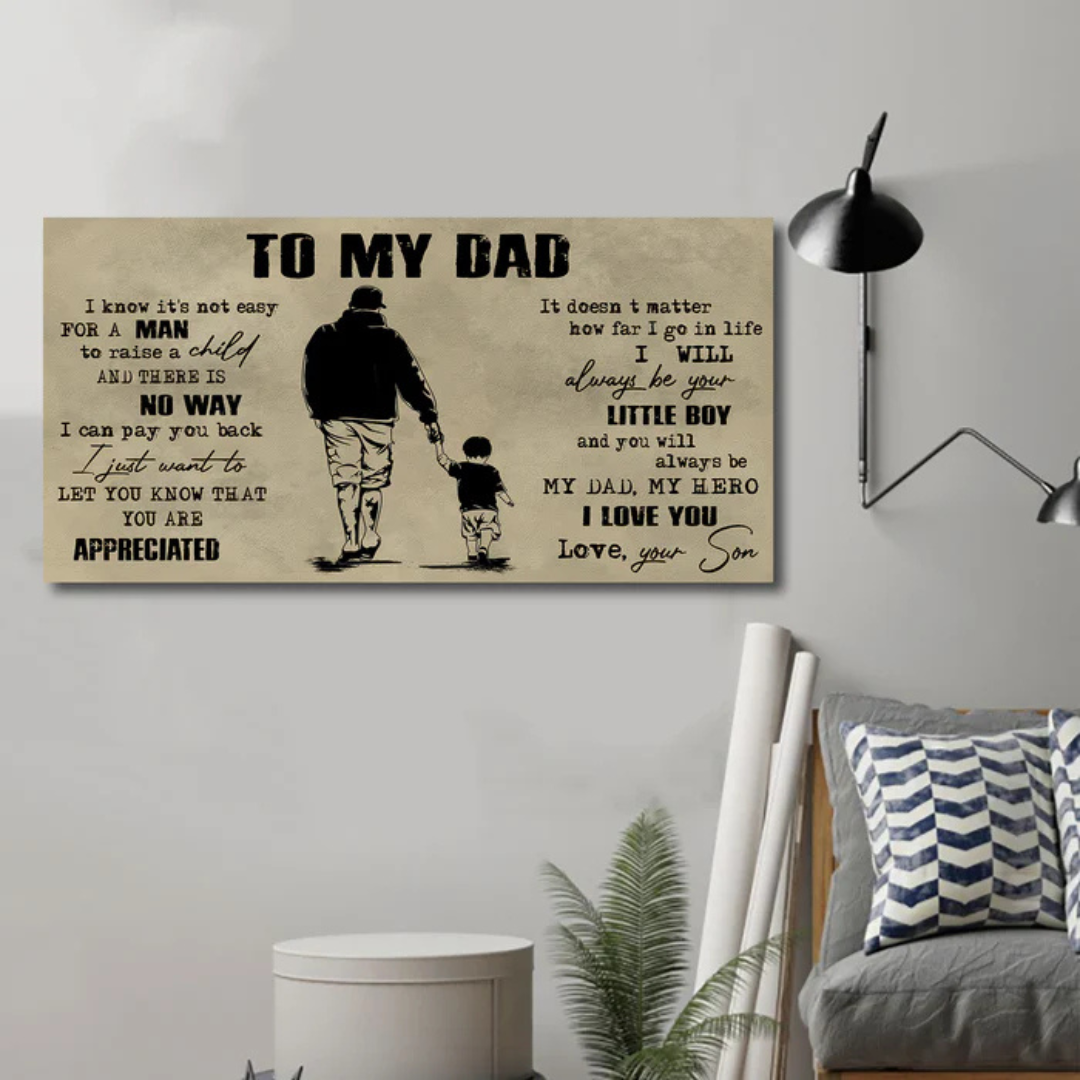 Personalized Father And Son Canvas Print | Bowlift