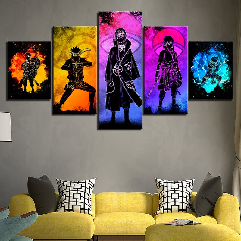 BowLift | 5 piece Naruto Anime - canvas wall art painting