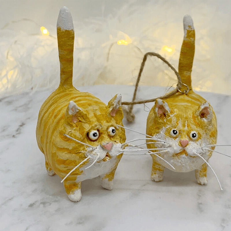 BowLift | Unique Handmade Cat Christmas Ornament - Purrfect Holiday Hangers