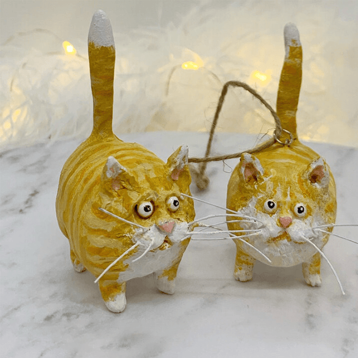 BowLift | Unique Handmade Cat Christmas Ornament - Purrfect Holiday Hangers