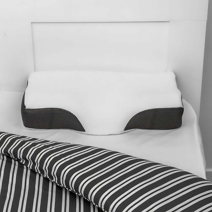 RestAlign Memory Foam Neck Support Pillow | Contoured Alignment for Neck Pain Relief and Improved Sleep Quality Bowlift