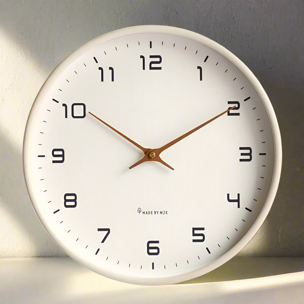 BowLift | Scandinavian Simple Wall Clock - Modern Minimalist Design for Home Decor & Office Use