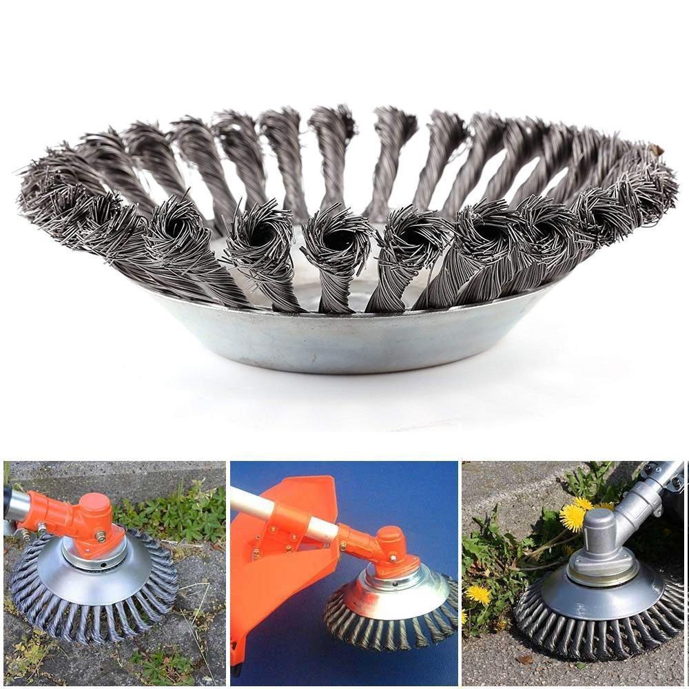 Weed brush for garden cleaner Bowlift