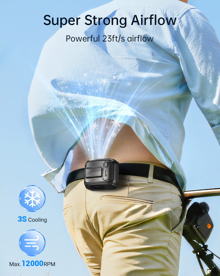 Waist Fan Hands-Free Personal Neck Fan for Outdoor Camping | Bowlift