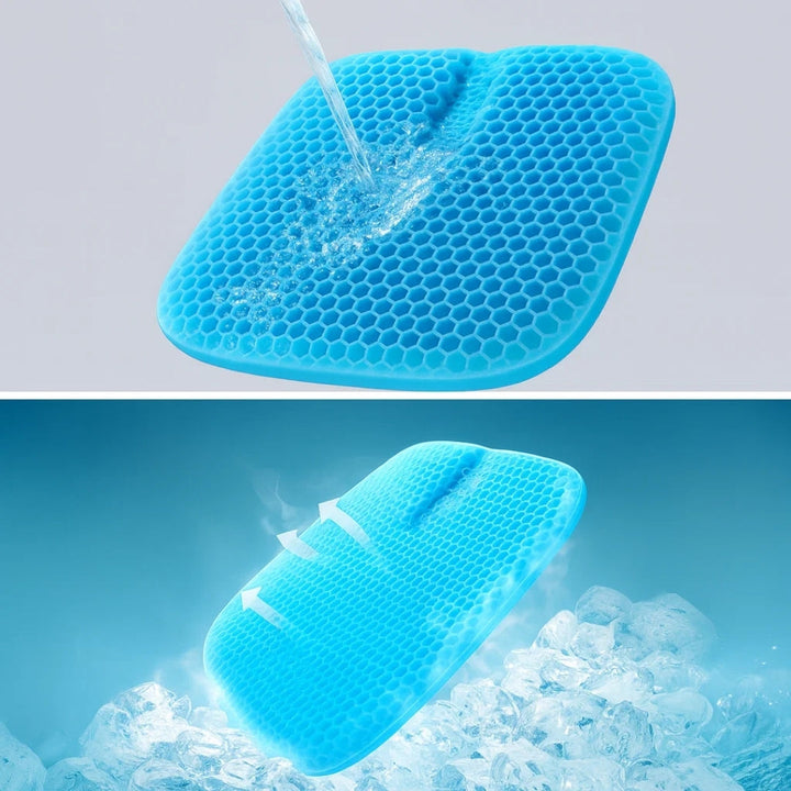 Pressure Relief & Cooling Honeycomb Gel – Posture Support – Office Car Chair Comfort for Long Sitting Bowlift