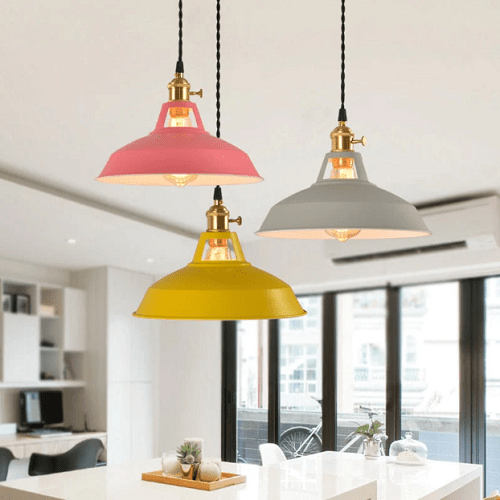 BowLift | Vintage pastel pendant lamp - Metallic elegance - Soft ambiance