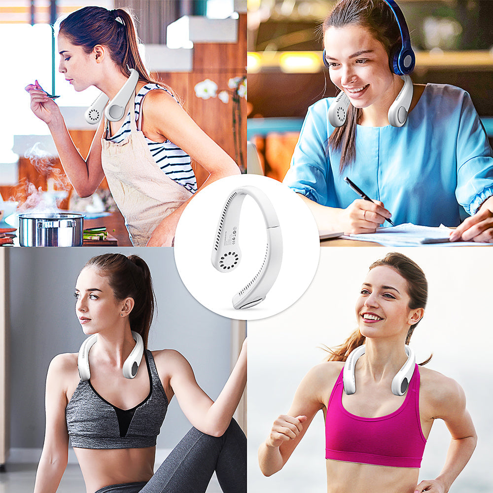 BowLift | Portable Neck Fan, Bladeless Neck Fan Rechargeable