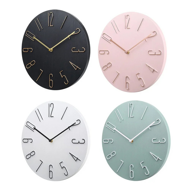 BowLift | Wall clock with colorful motif and elegant finish
