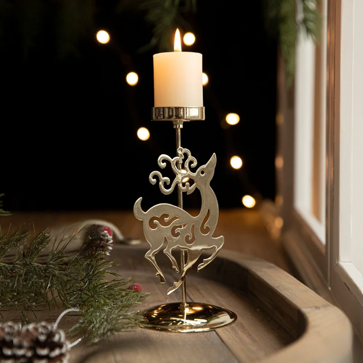 Christmas Candle Holders - Star and Christmas Tree Design for Festive Decoration | Bowlift