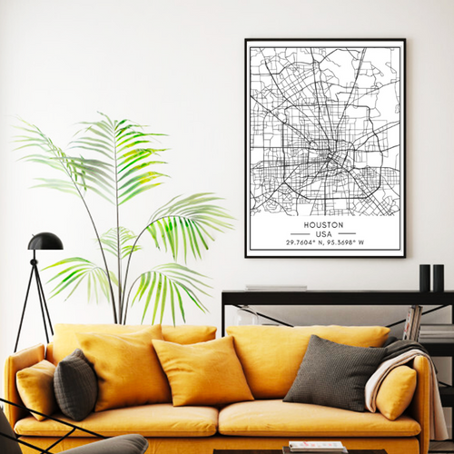 Chicago City Map-Canvas Wall Art Painting | Bowlift