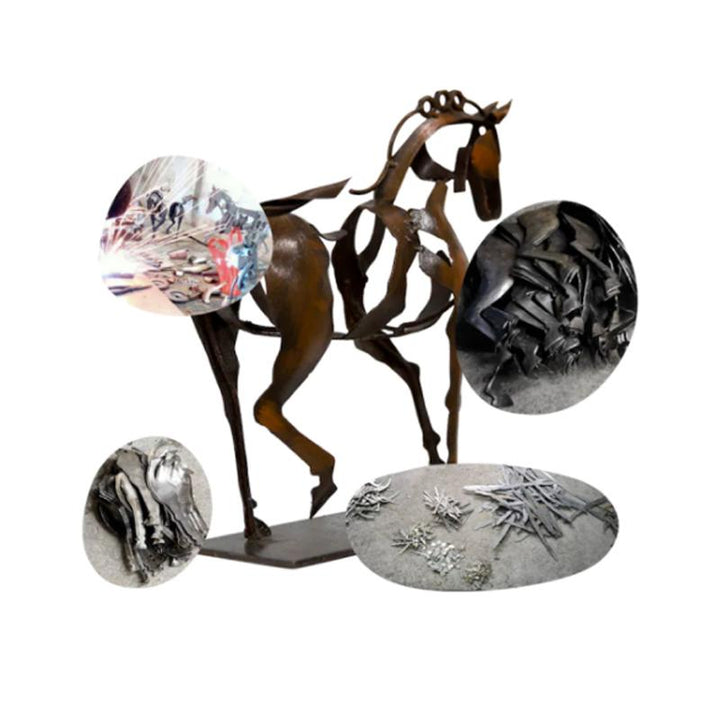 BowLift | Handcrafted Metal Horse Sculpture "Adonis"