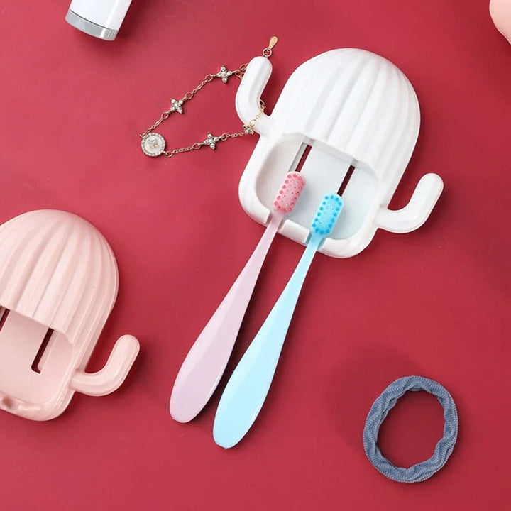 Wall Toothbrush Holder Cactus Shape Bowlift
