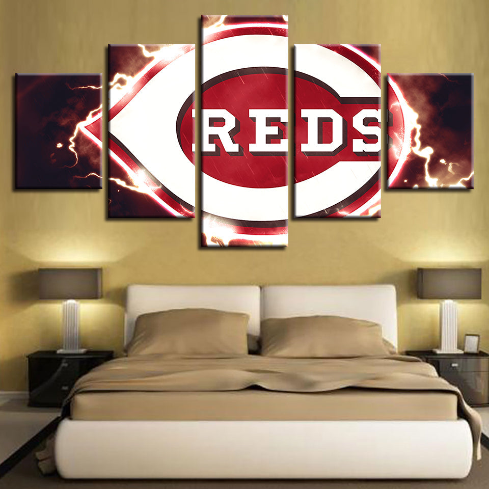 Cincinnati Reds 5 Pieces-Canvas Wall Art Painting | Bowlift