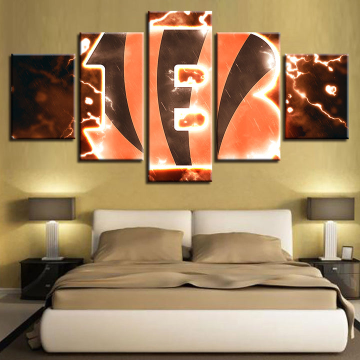 Cincinnati Bengals 5 Pieces-Canvas Wall Art Paintings | Bowlift