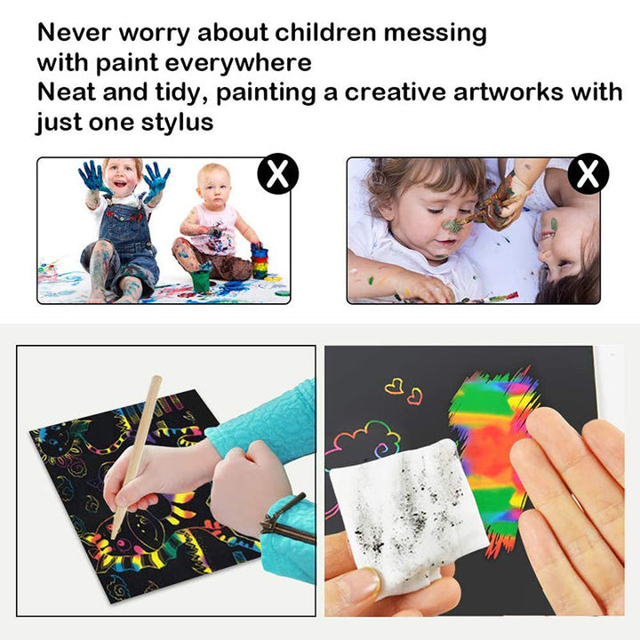 BowLift | Magical scratch card set with rainbow colors