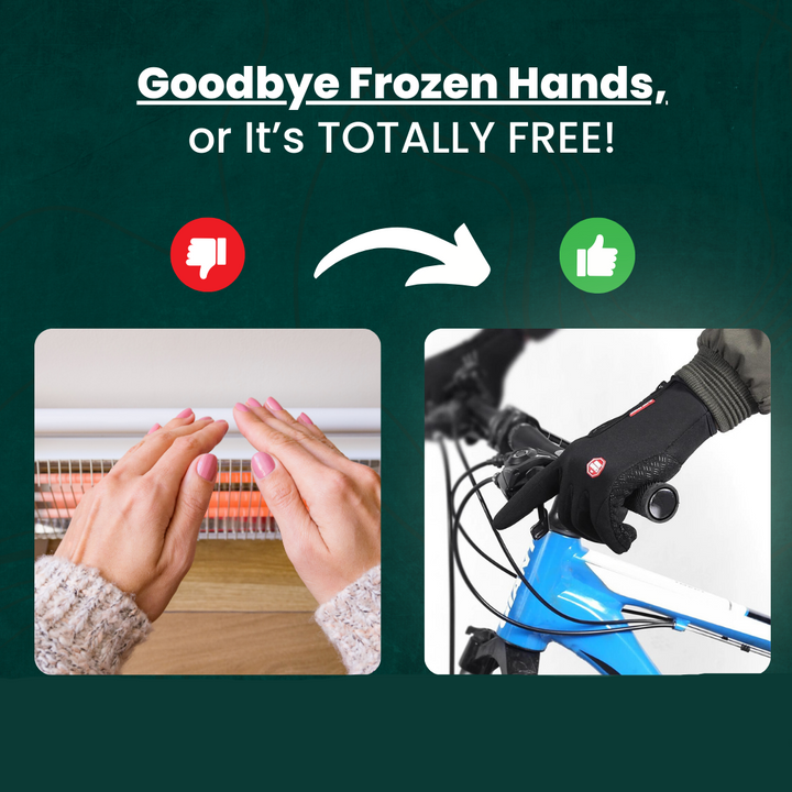 BowLift | Warm Waterproof Gloves: Thermal Gloves with Touch Screen | Biking, Golf, Raynaud's, and Winter Sports