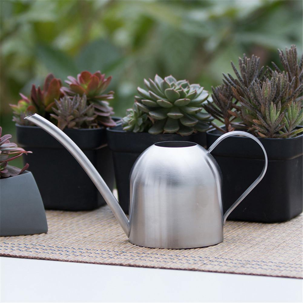 BowLift | AquaGrace Stainless Steel Watering Can with Flexible Neck | Modern Design | Perfect Watering | Rustproof