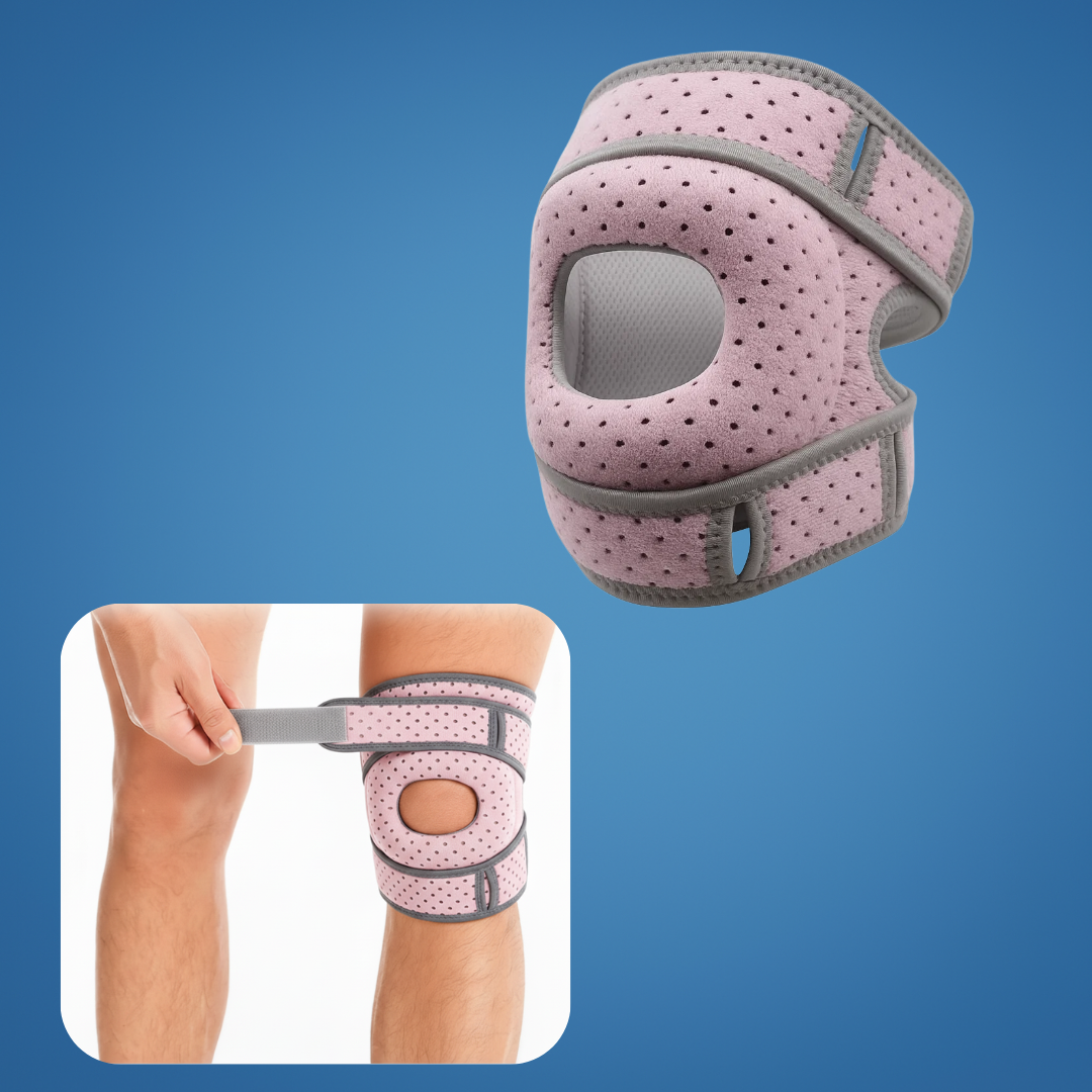 Knee Pain Relief – Breathable Elastic Support – Adjustable Non Slip Strap – Running Training Daily Use Bowlift