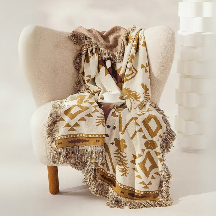 BowLift | Azura Boho Geometric Knit Blanket