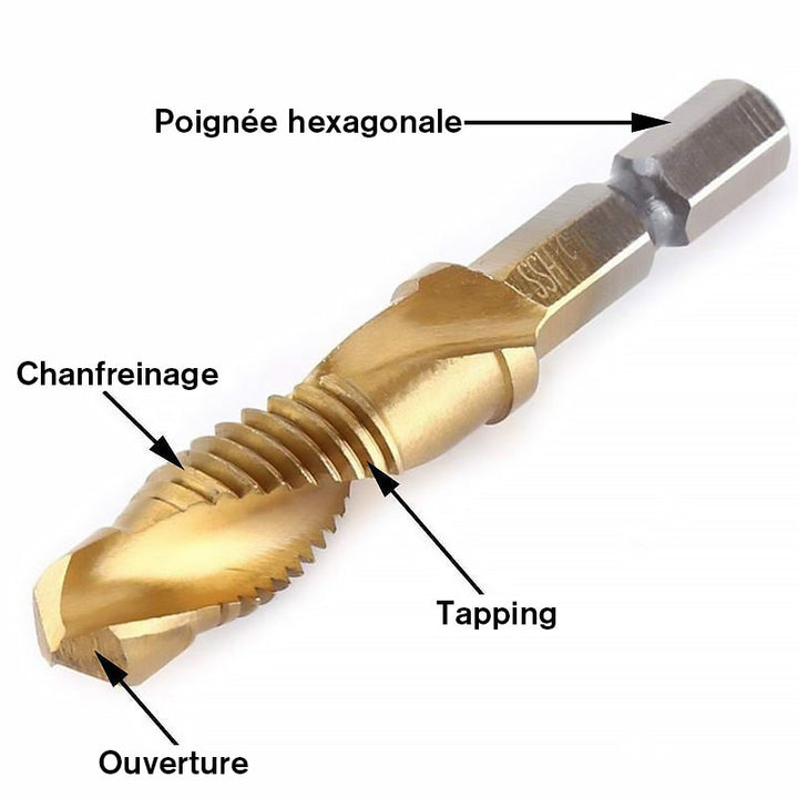 Set of 6 metric tap drill bits | Bowlift