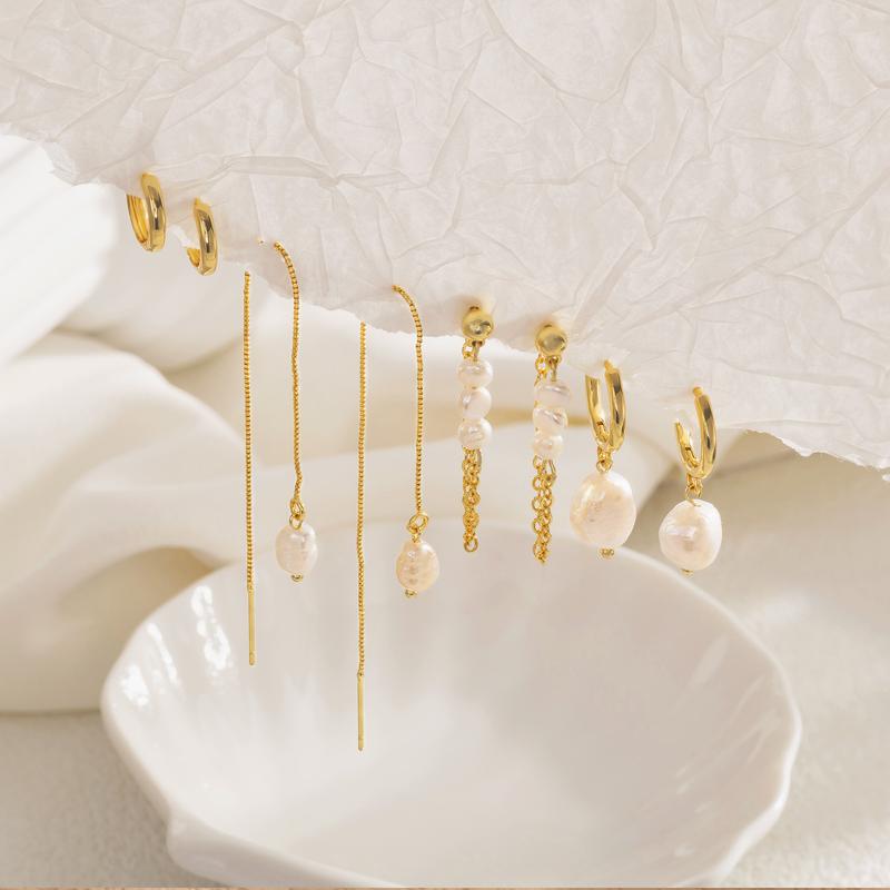 BowLift | 4 Pair Pearl Accented Earrings Set