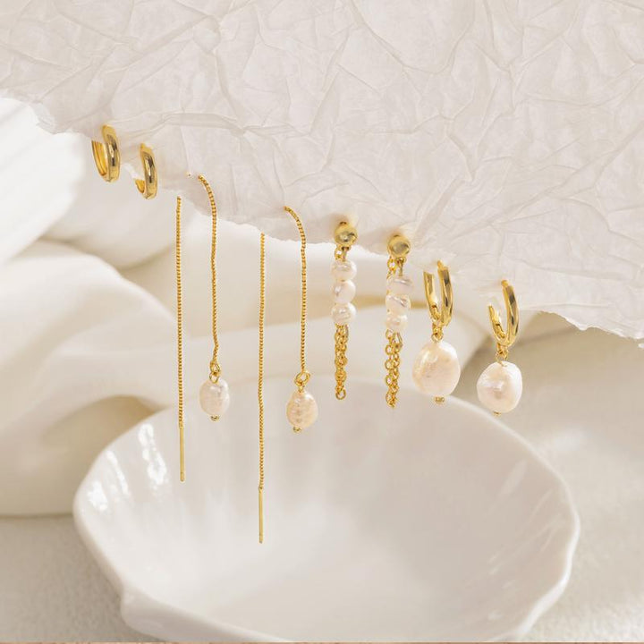 BowLift | 4 Pair Pearl Accented Earrings Set