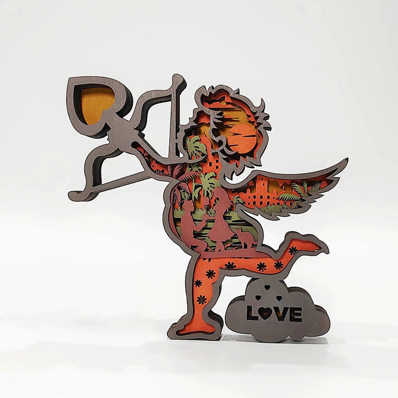 Valentine's Day 3D Wooden Carving Ornaments | Bowlift