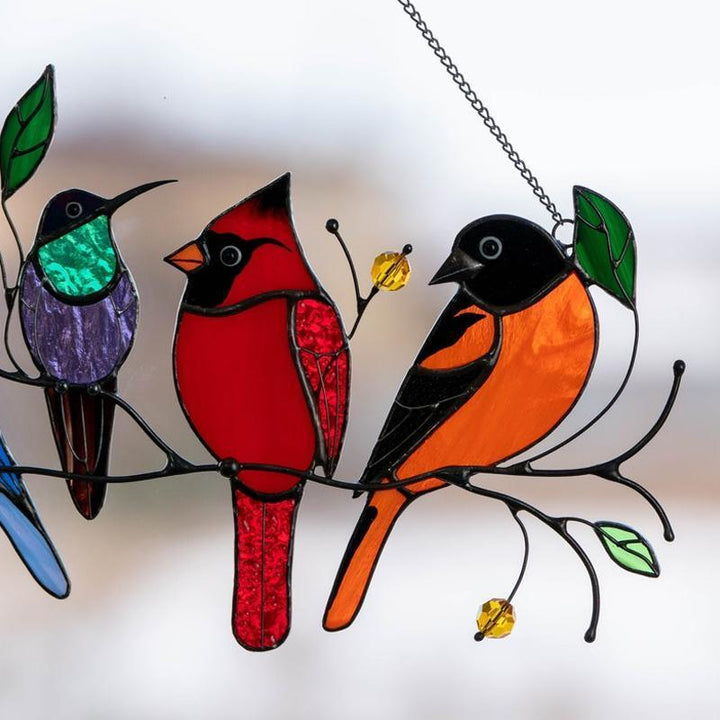 Birds Stained Glass Window Hangings 🐦 | Bowlift