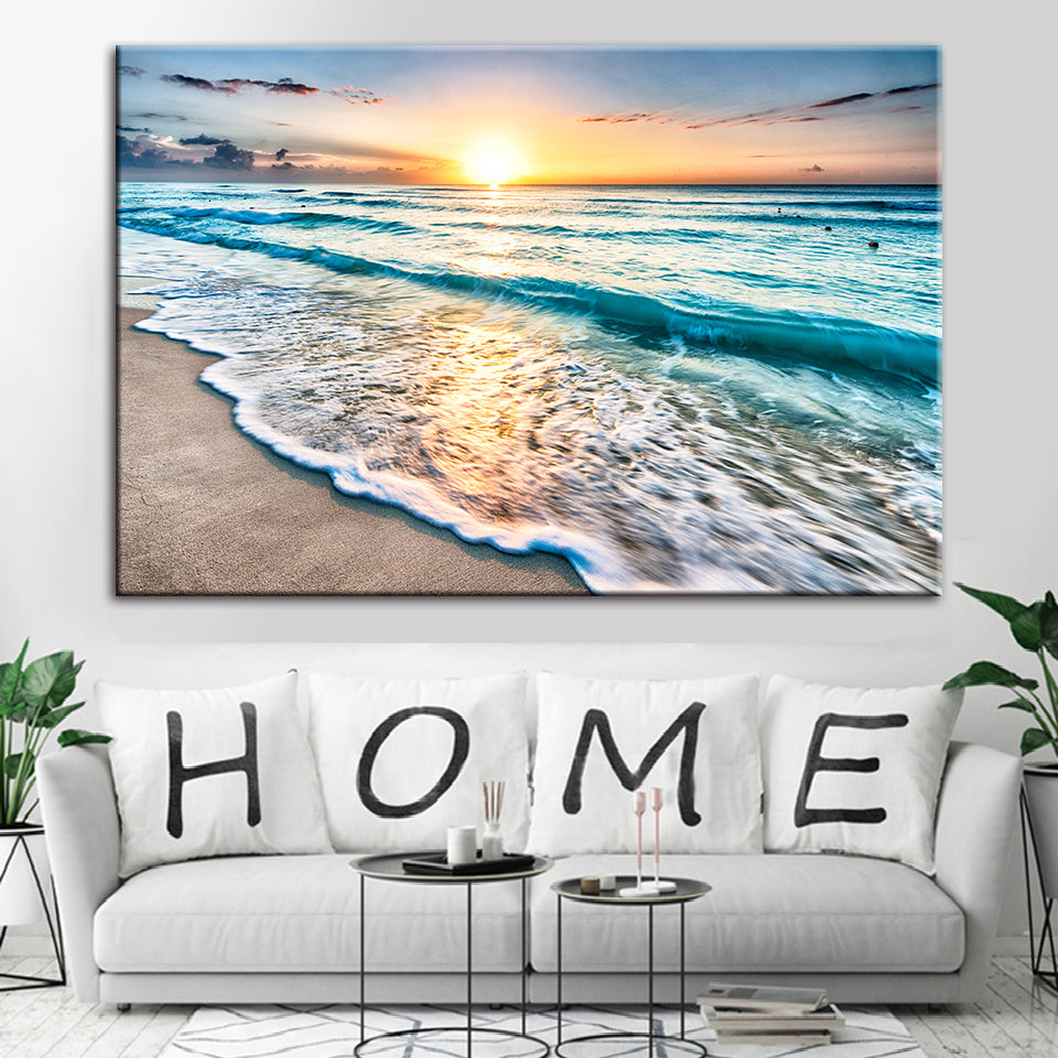 Sunny Florida Beach - Canvas Wall Art Painting | Bowlift
