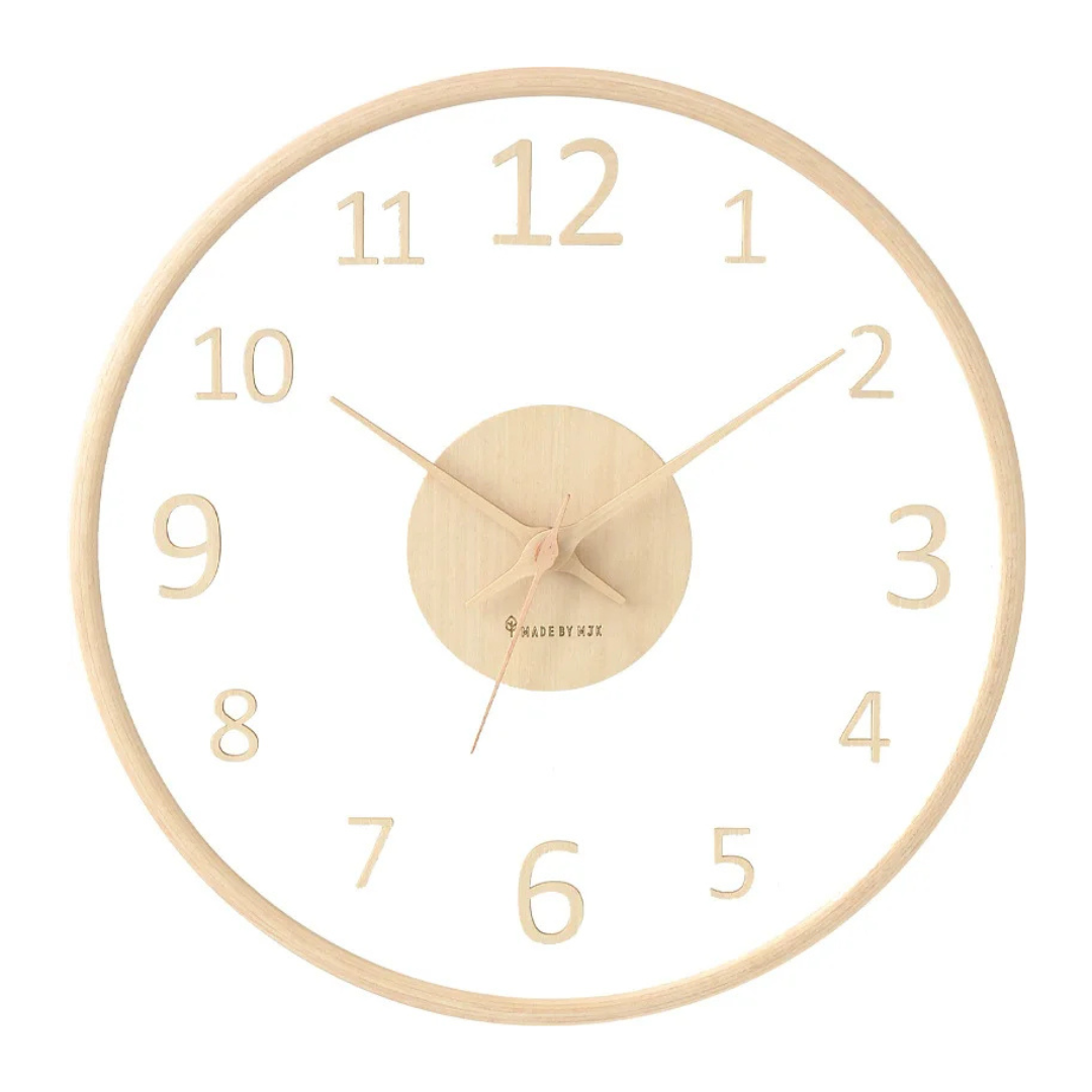 BowLift | Stylish Wooden Wall Clock of Glass
