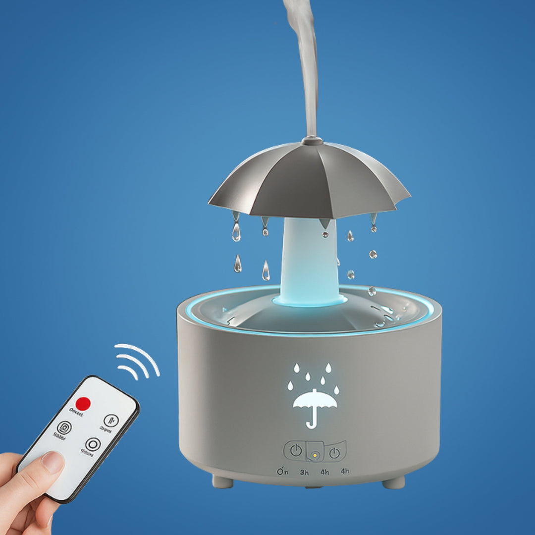 Rotating Umbrella Mist – LED Night Light – Quiet Humidifier for Bedroom Bowlift