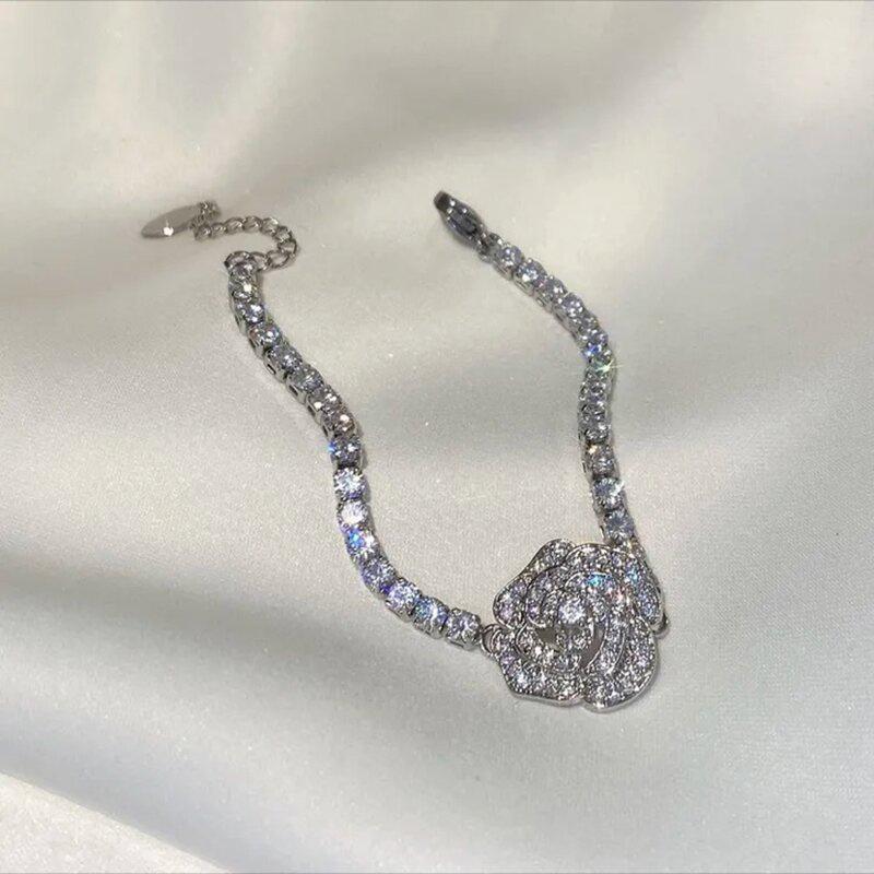 BowLift | Rose Rhinestone Bracelet and Necklace