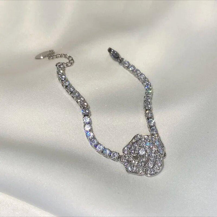 BowLift | Rose Rhinestone Bracelet and Necklace