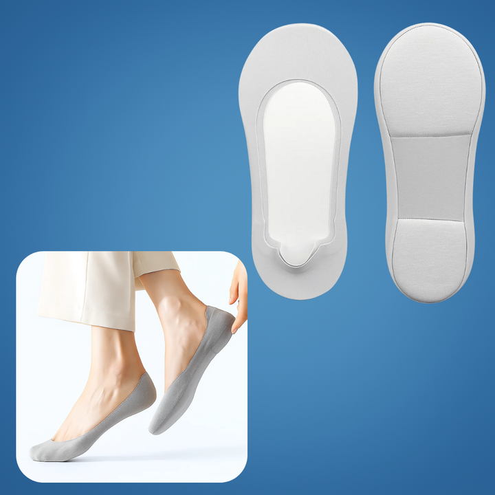 Show Padded Socks – Shock Absorbing Comfort – Breathable Cotton Cushion – Anti-Slip Heel – Women All-Day Walking Relief Bowlift