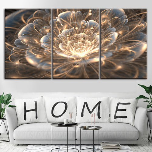 Mystical Flower 3 Piece - Canvas Wall Art Painting | Bowlift