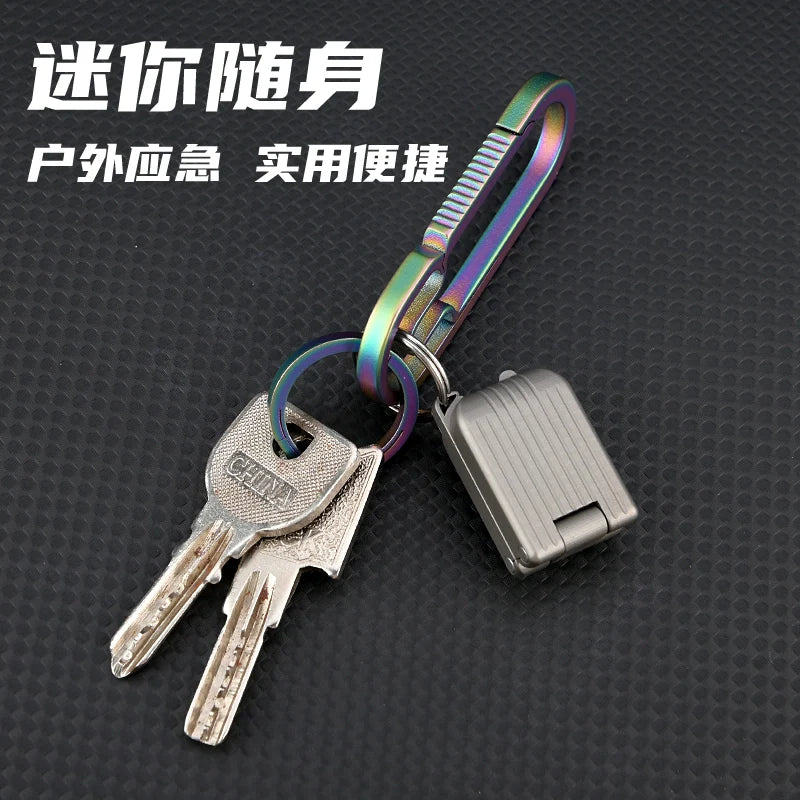 BowLift | Titanium Mini Folding Keychain: Outdoor, Self-Defense, Portable Express Opener