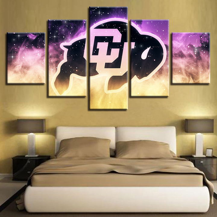 University Of Colorado Athletics 5 Piece - Canvas Wall Art Painting | Bowlift