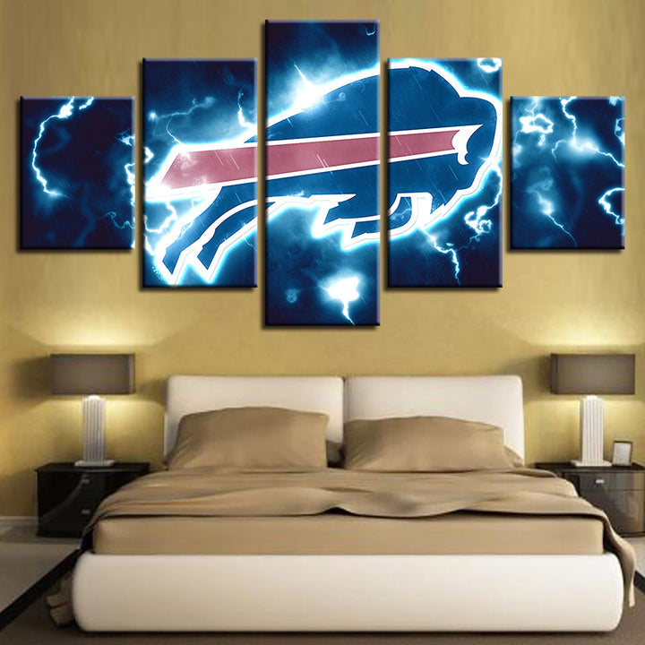 Rampaging Buffalo Bills 5 Piece - Canvas Wall Art Painting | Bowlift
