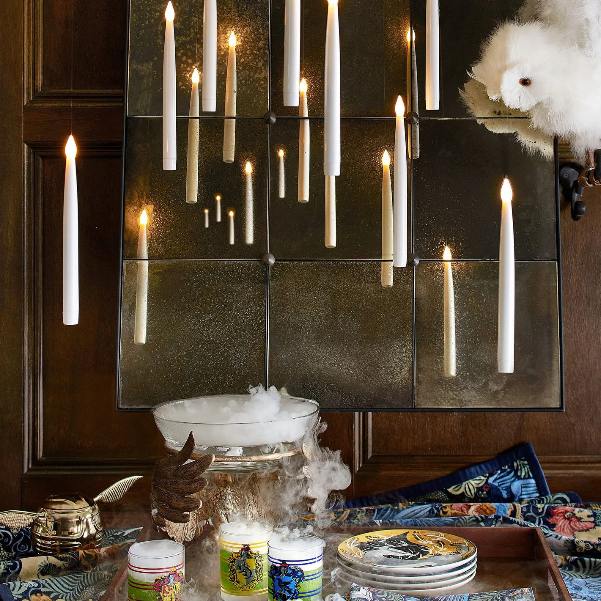 BowLift | Floating LED Candles with Remote Wand | Flameless Hanging Lights | 12-Pack with Hooks & Batteries