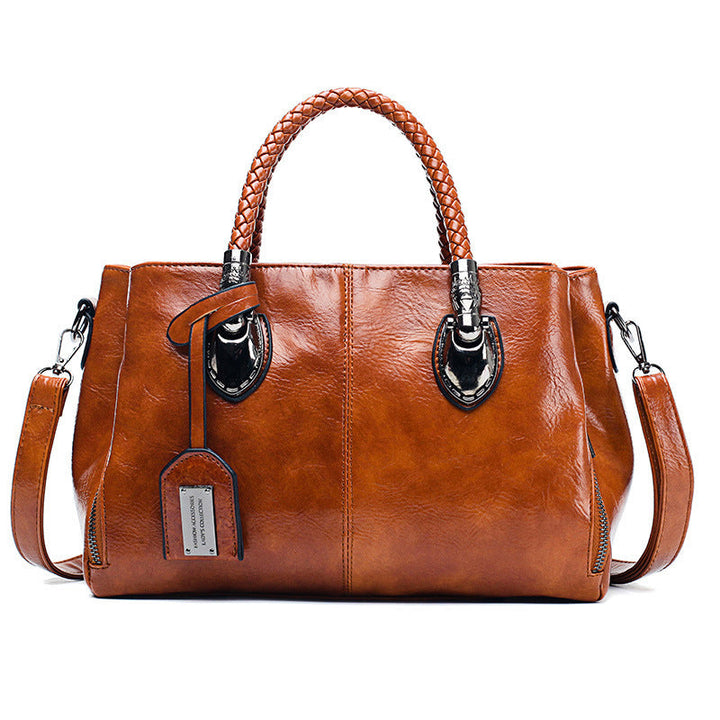 BowLift | New handbags made of oil wax leather Boston, large tote bag made of soft leather
