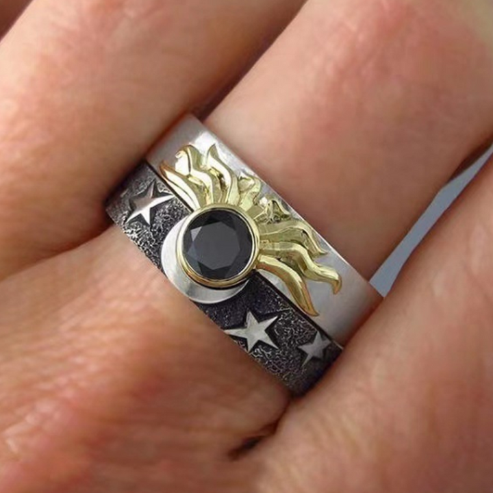 BowLift | Vintage Star Moon Sun Ring Set