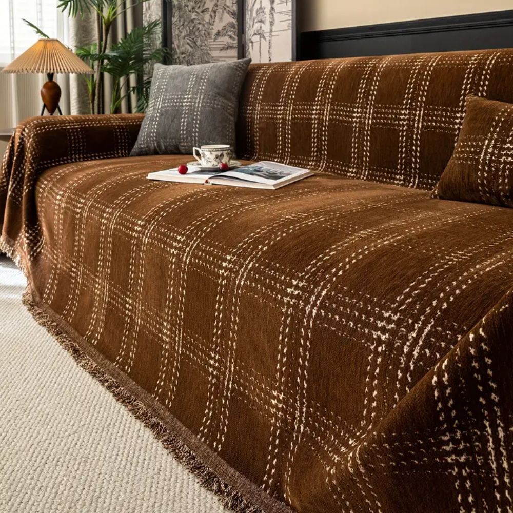 BowLift | Chesterfield Plaid Sofa Cover