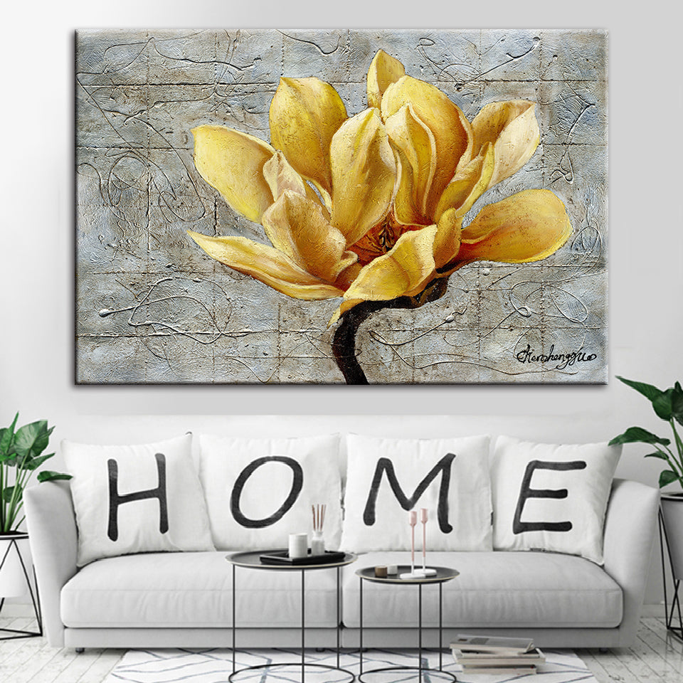 Yellow Lily - Canvas Wall Art Painting | Bowlift