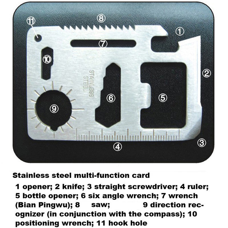 Portable SOS survival kit with 8 tools | Bowlift