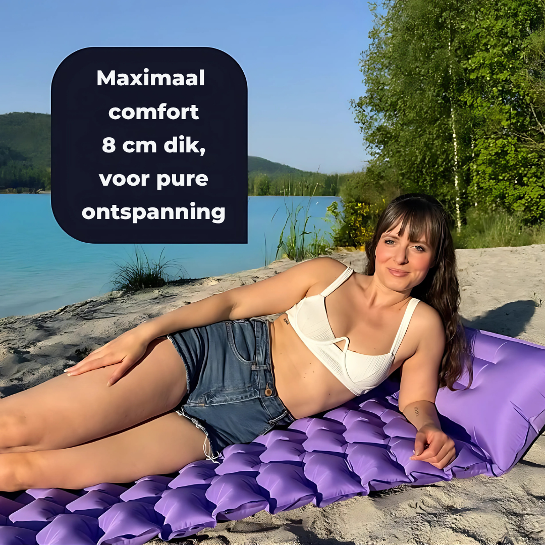 BowLift | AirLite Self-Inflating Sleeping Mat – Lightweight, Compact & 10 cm Thick Comfort