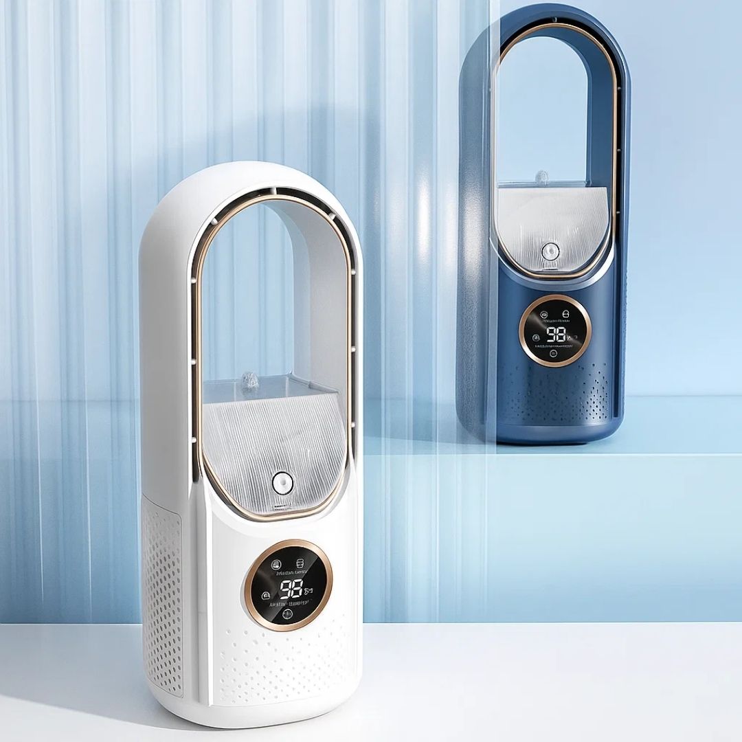 CoolMist | Portable Air Cooler Humidifier – Adjustable Quiet Mist – USB-Powered Compact – Personal Desk & Bedside Comfort for All-Day Freshness Bowlift